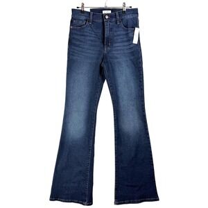 Jessica Simpson High Rise Flare Jeans Drive Dark Wash JJSB16035 Size 4